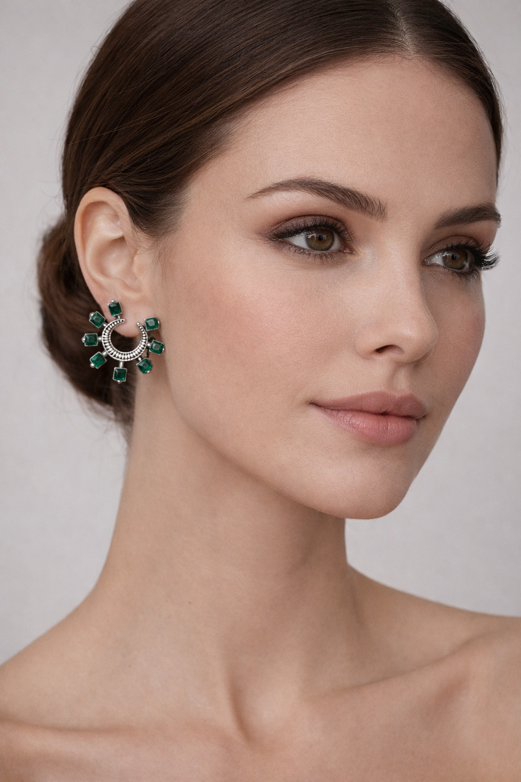 Oxidized Silver Earings Stands-G35350