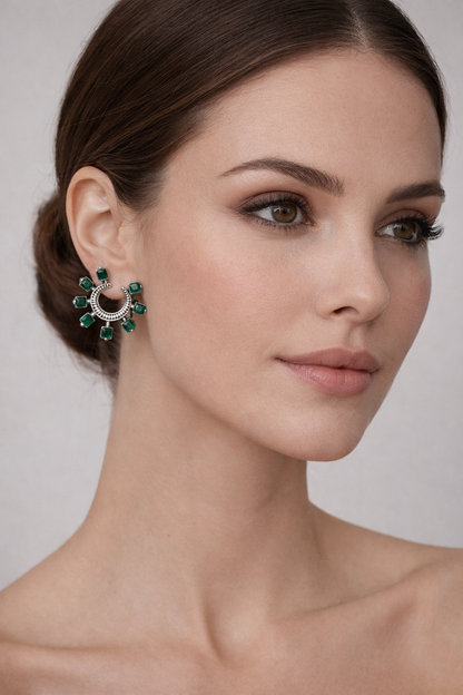 Oxidized Silver Earings Stands-G35350