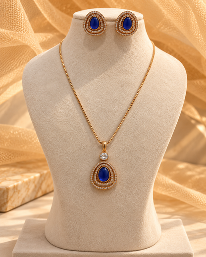Royal Blue Pendant Set-PS2299