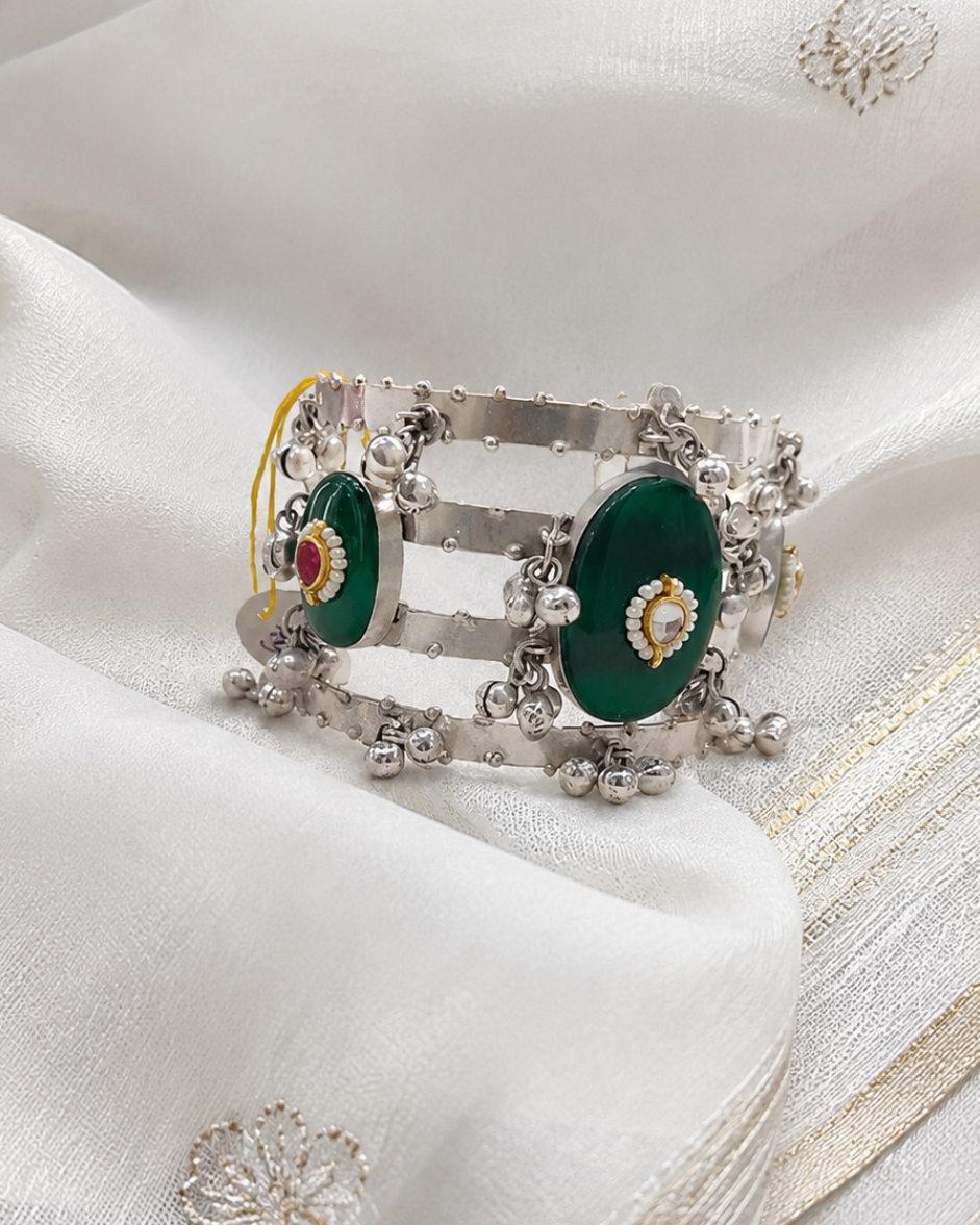 Rajasthani Silver Pochi Bracelet-G761900