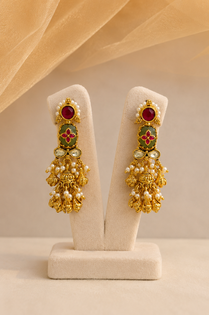 Kundan Long Necklace Set-G454800