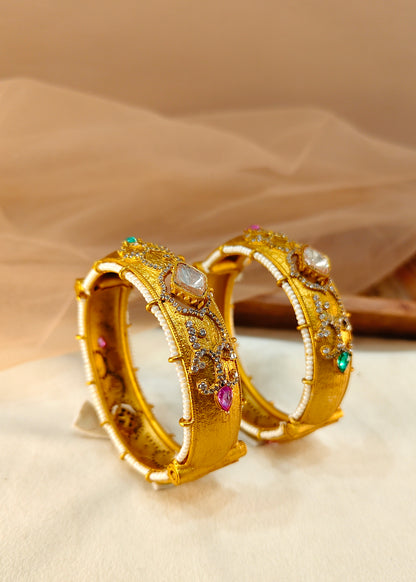 Moissanite Heritage Bangles(Set of 2)-G157100