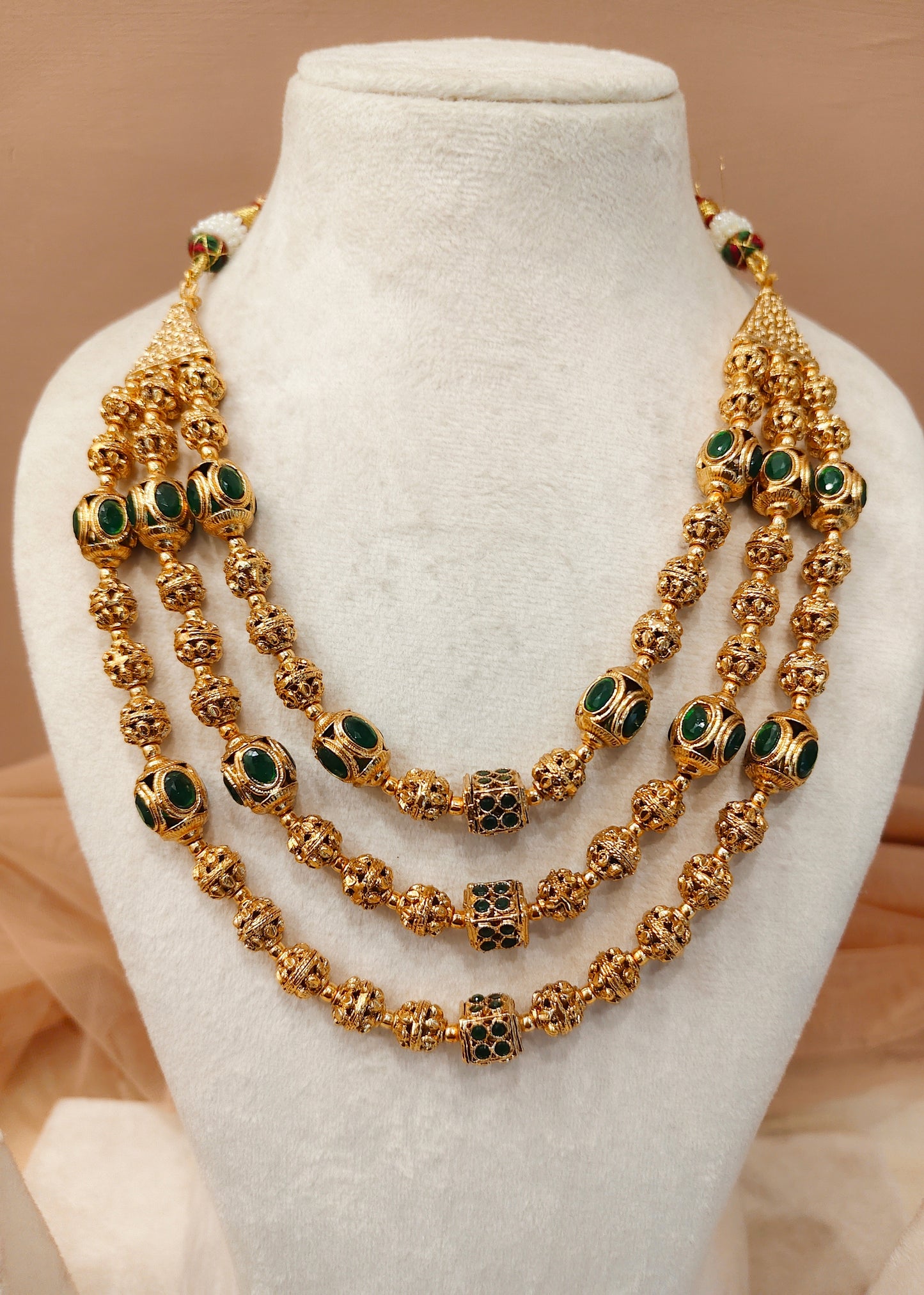 3-Layer Beaded Necklace Set-G352200