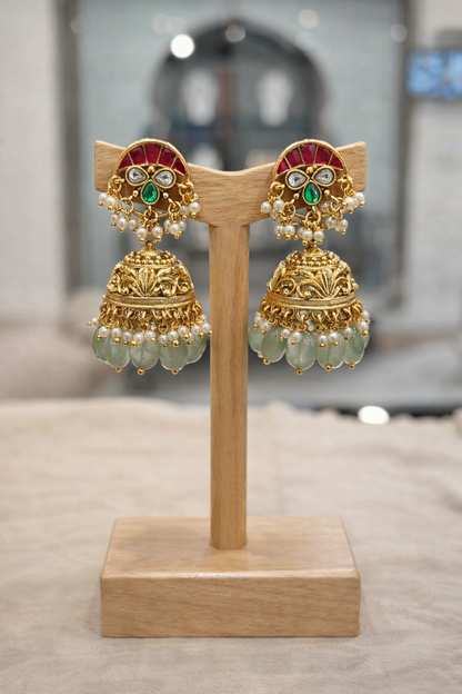 Jilebi Design Jadau Kundan Necklace Set