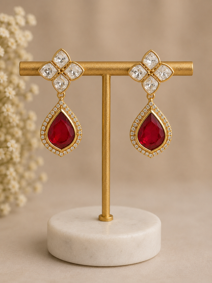 Ruby & Uncut Polki Necklace Set-G755000