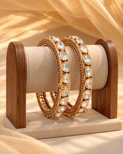 Moissanite Bangles-(Set of 2)-BGL2323