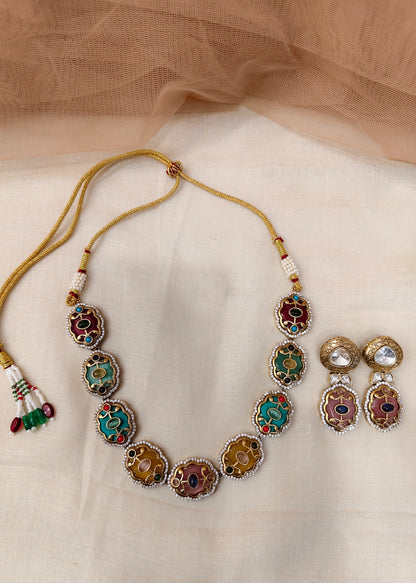 Ruby Sabyasachi Necklace Set-G353000