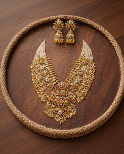 Jadau Kundan Guttapusalu Bridal Set-G3516600