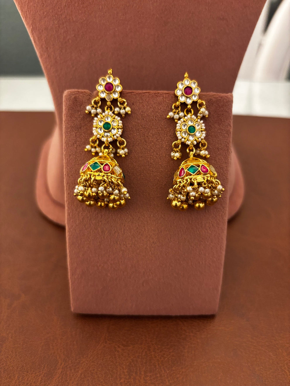 Gold-Finish 5-Layer Jhumra Haar Necklace-G3512300