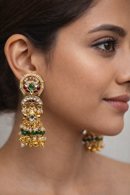 Jadau Kundan Heritage Earrings
