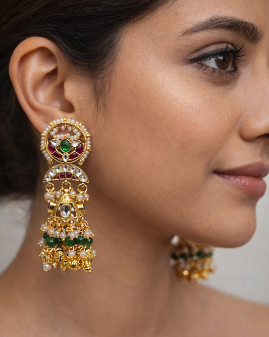 Jadau Kundan Heritage Earrings-G351800