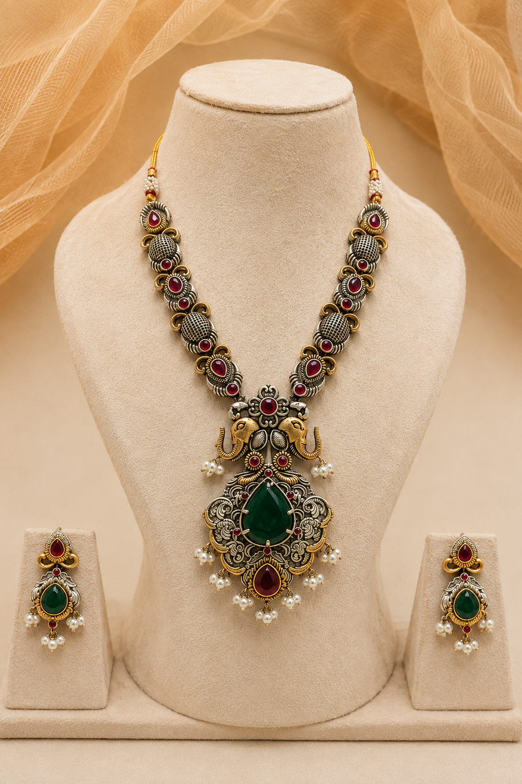 German Silver Necklace Set-G352300
