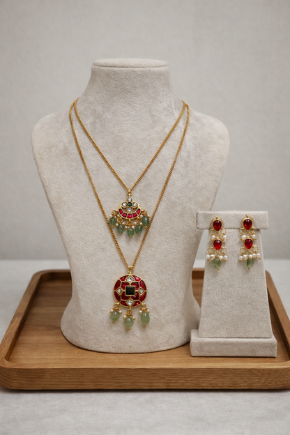 Jadau Kundan Layered Invisible Set