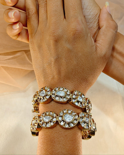 Polki Kundan Bangle Set(Set of 2)-G757100