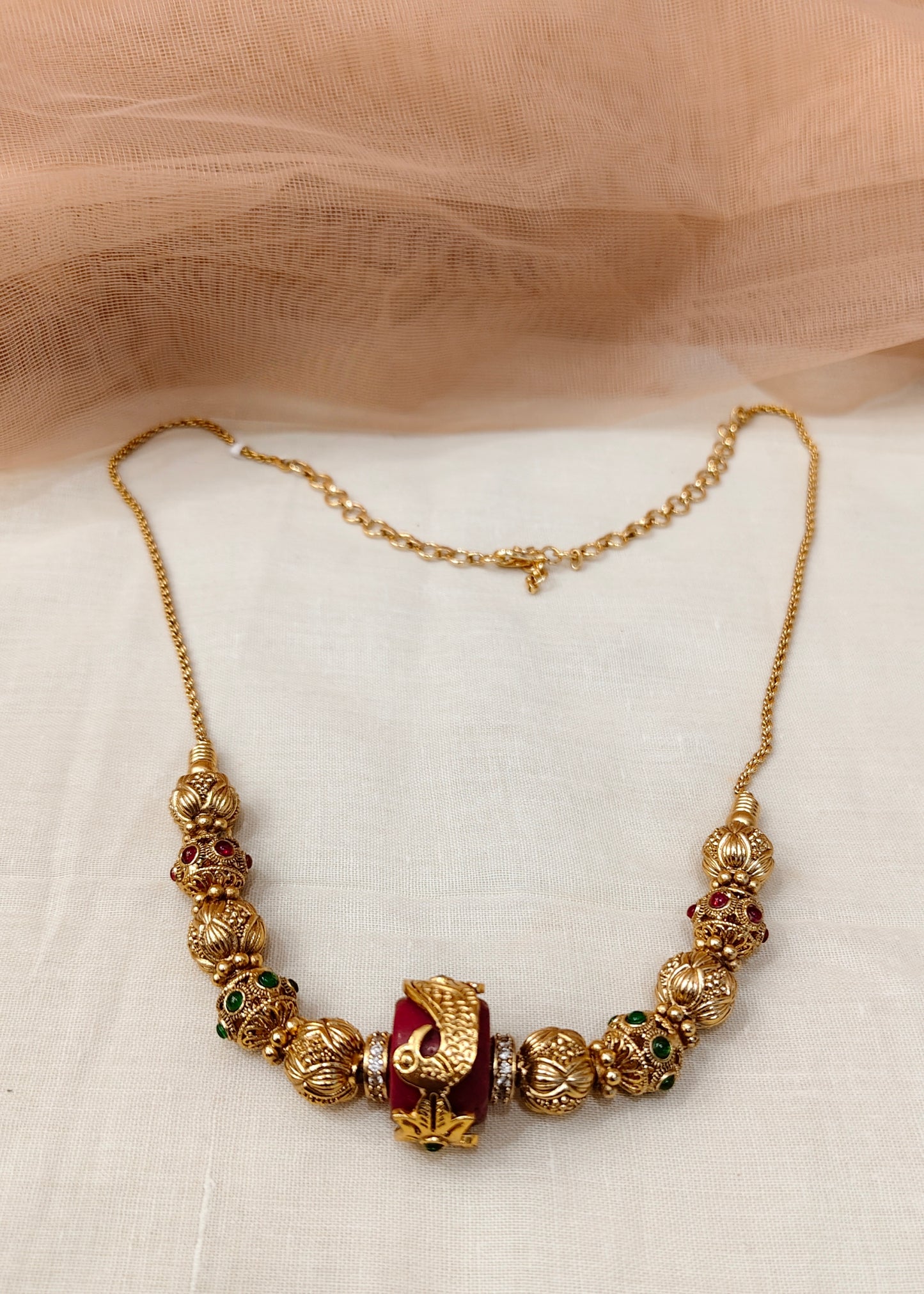 Long Dollar Chain Mala Set-G351300