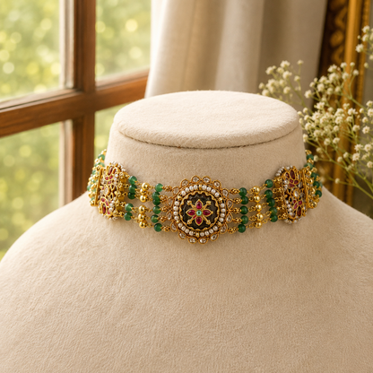 Jadau Choker Necklace Set-G756800