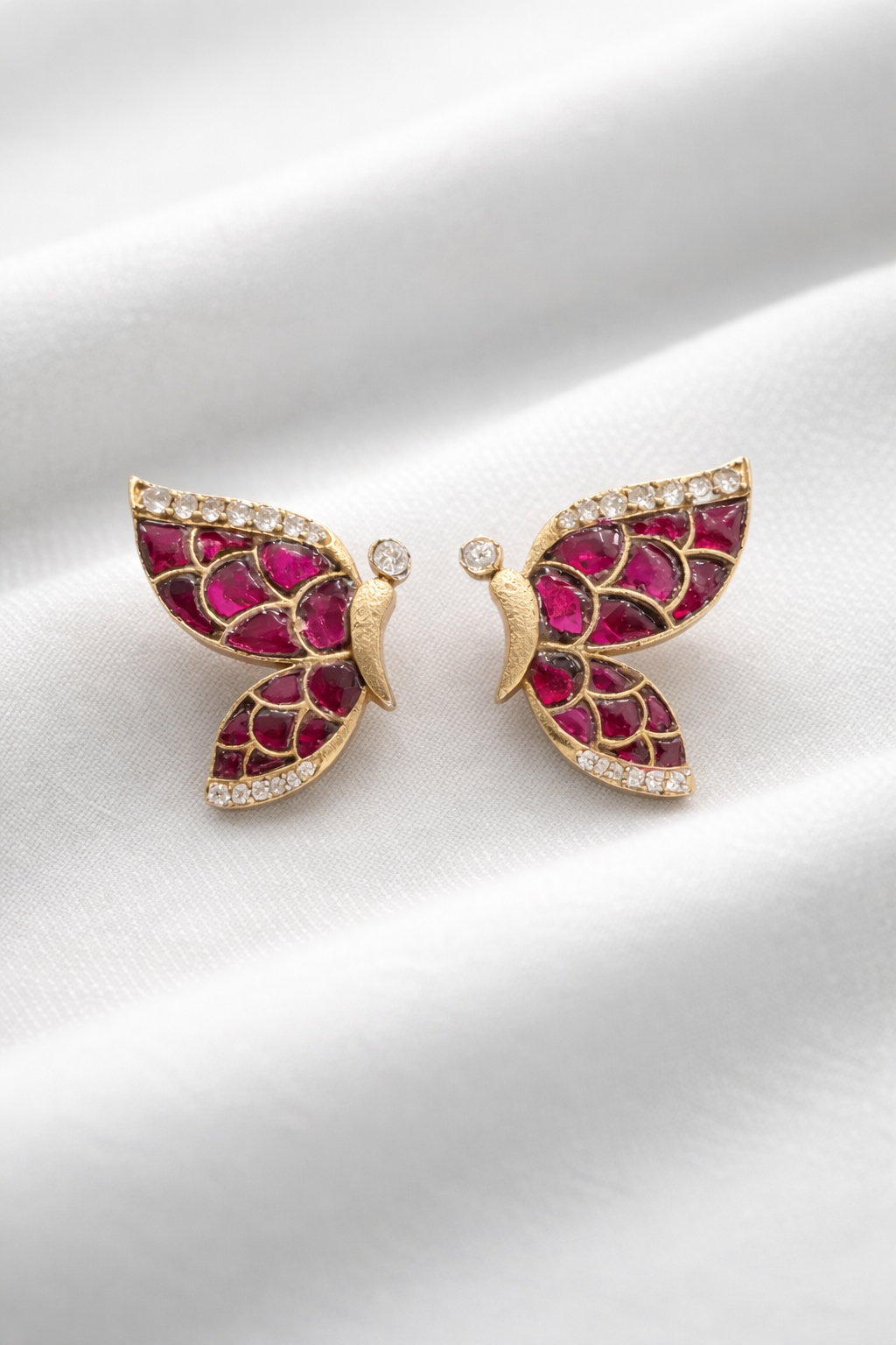 Butterfly Jadau Kundan Studs-G35900