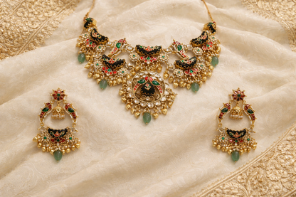 Green Onyx Heritage Choker Necklace Set