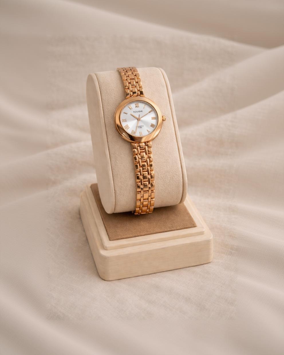 Stainless steel Gold Round Watch-G35900