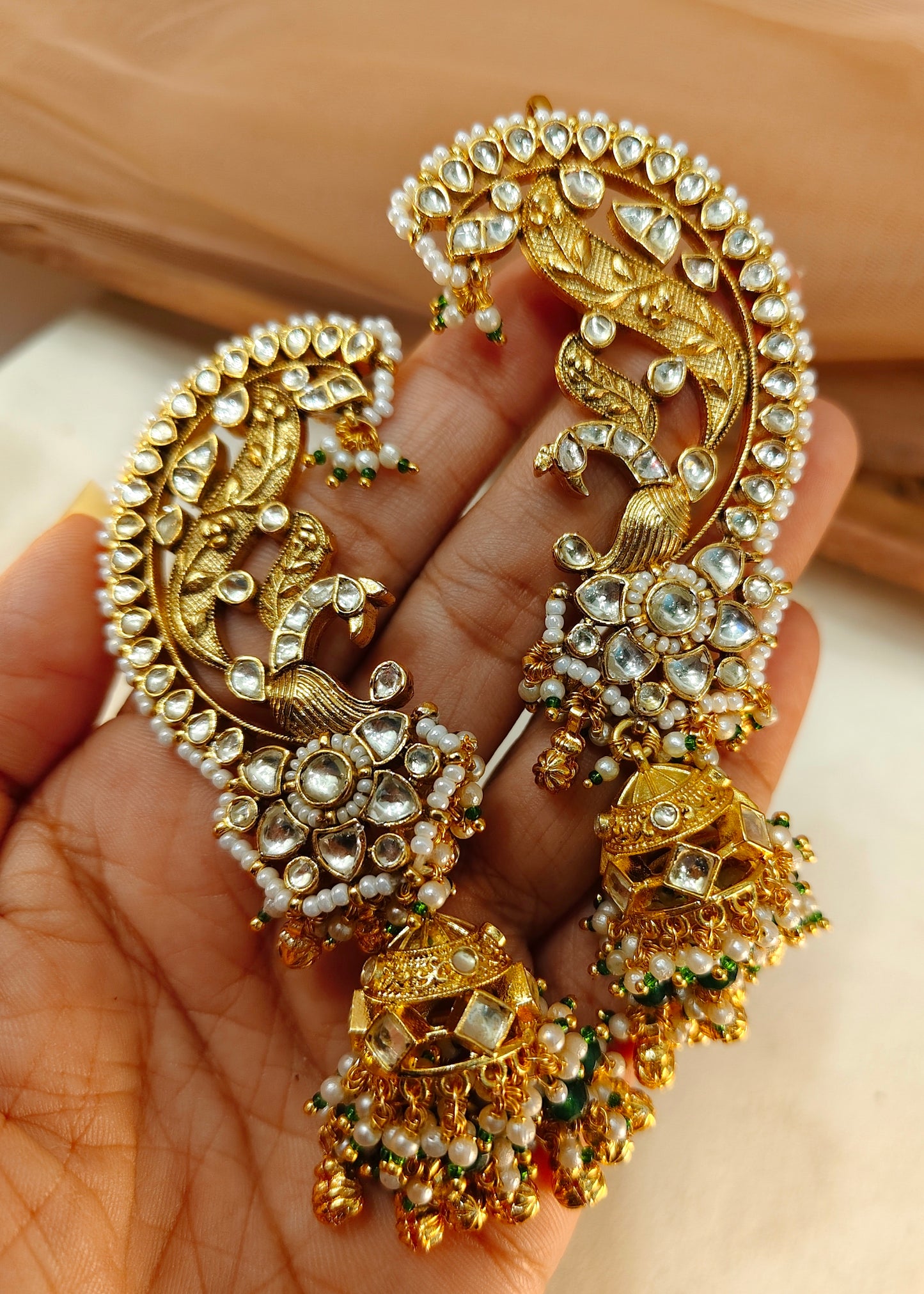Jadav Kundan Earrings(Ear Cuffs)-G355300
