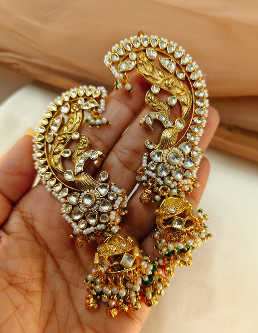 Jadav Kundan Earrings(Ear Cuffs)-G355300