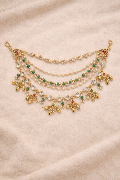 Multi Layer Jadau Heritage Ear chain