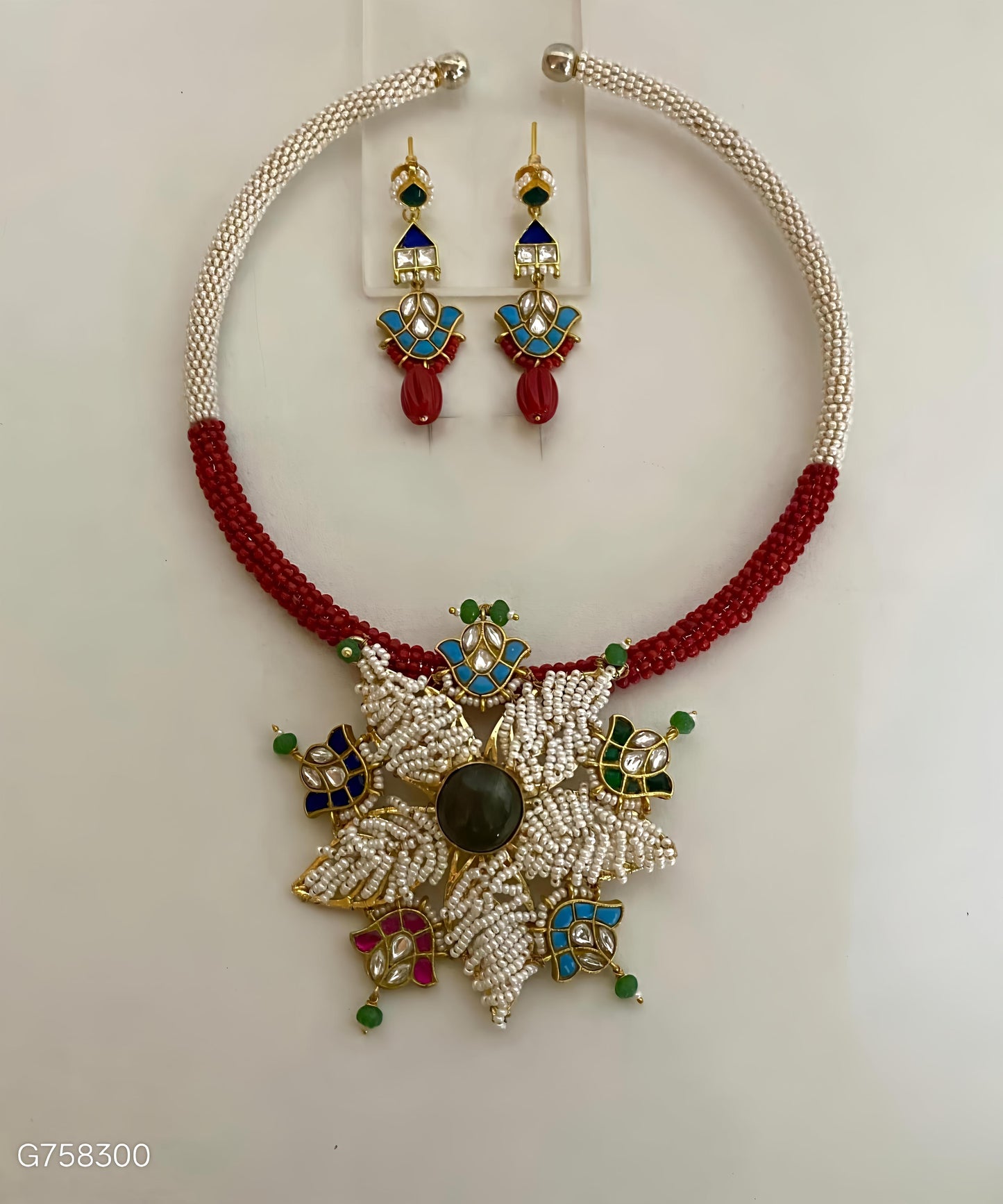 Pachi Kundan Haasli Necklace Set -G358100