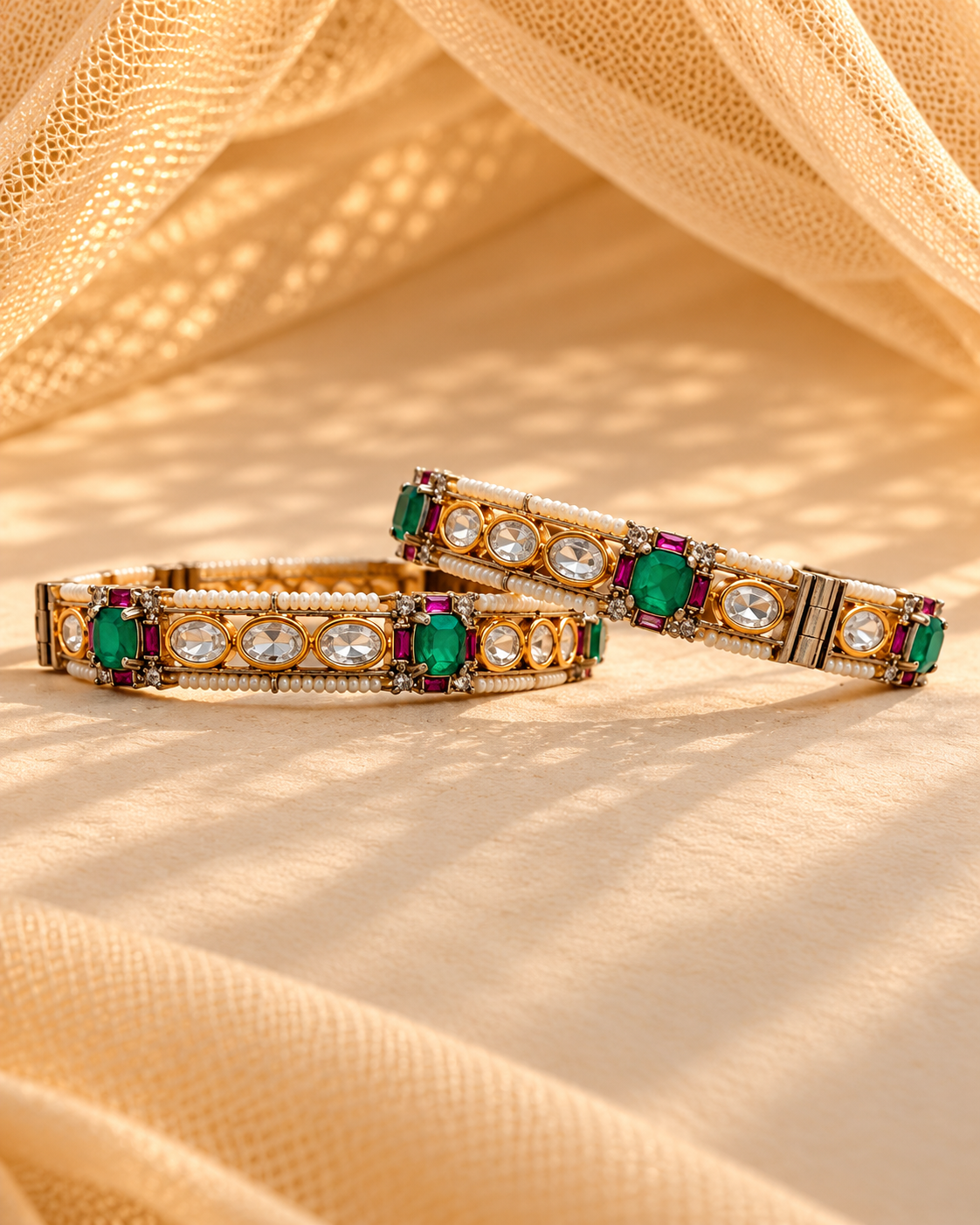 Moissanite Kada Bangles-BGL2319