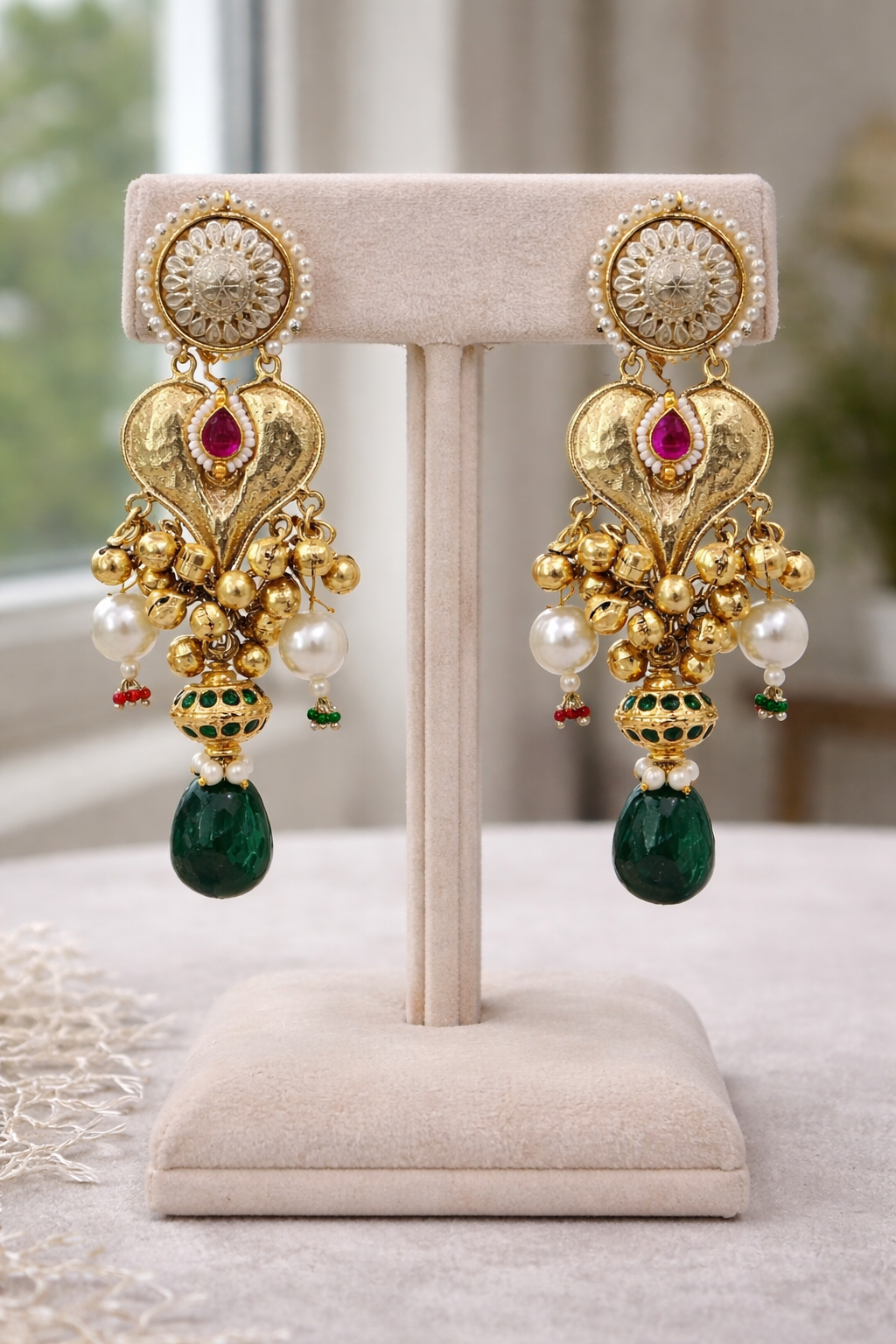 Fusion Jadau Kundan & Gold-Plated Necklace Set-G357300