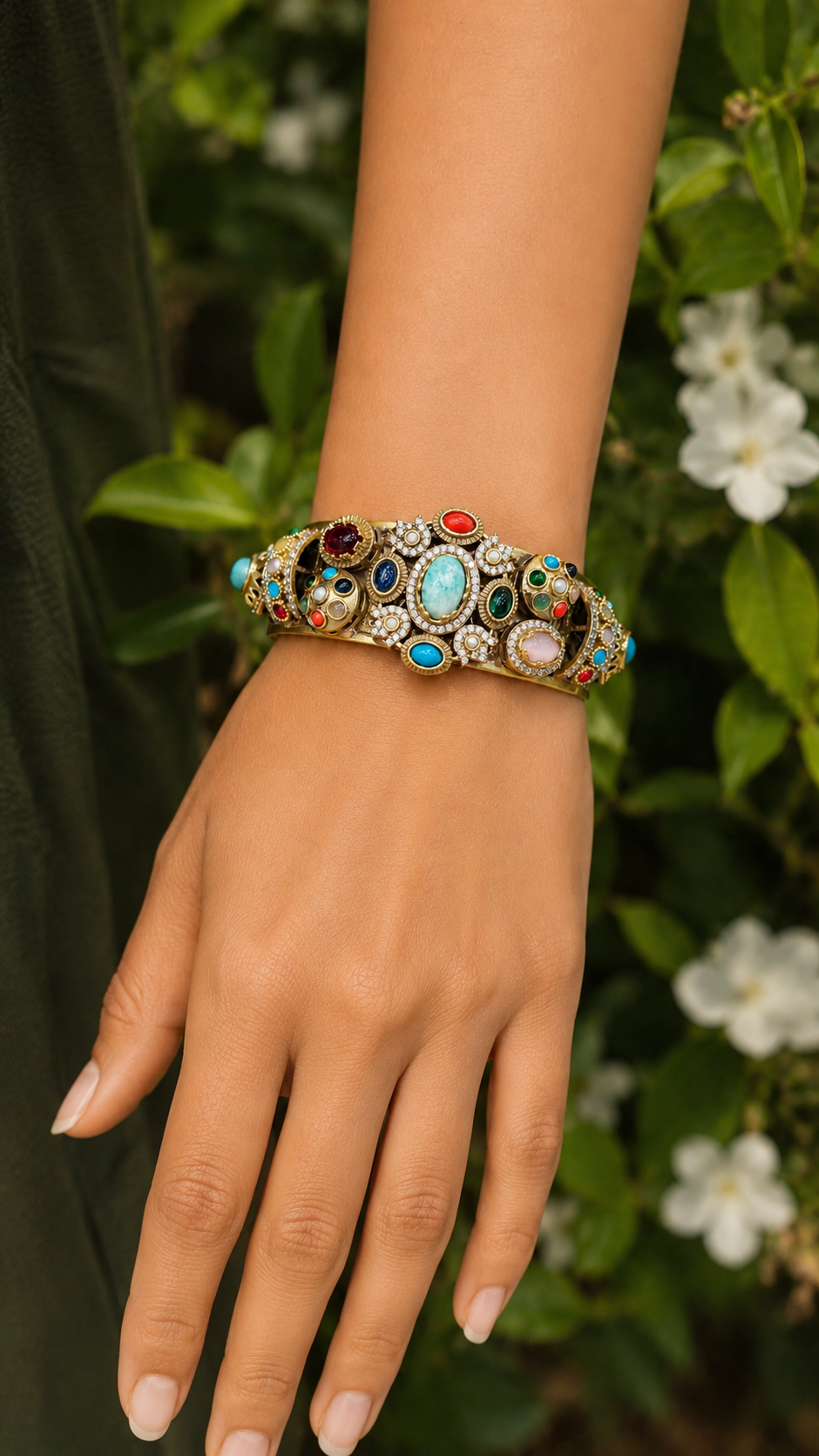 Sabyasachi-Navratan Handcrafted Cuff-G782300