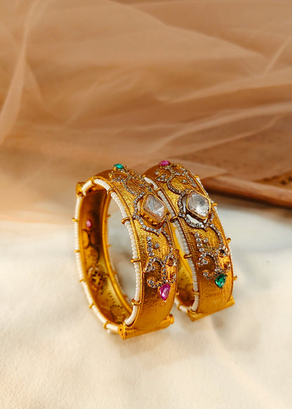 Moissanite Heritage Bangles(Set of 2)-G157100
