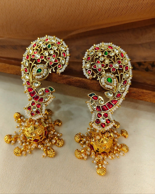 Jadav Kundan Earrings(Ear Cuffs)-G355300