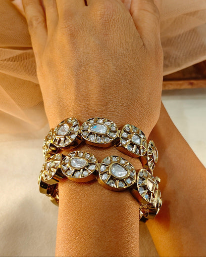 Polki Kundan Bangle Set(Set of 2)-G757100