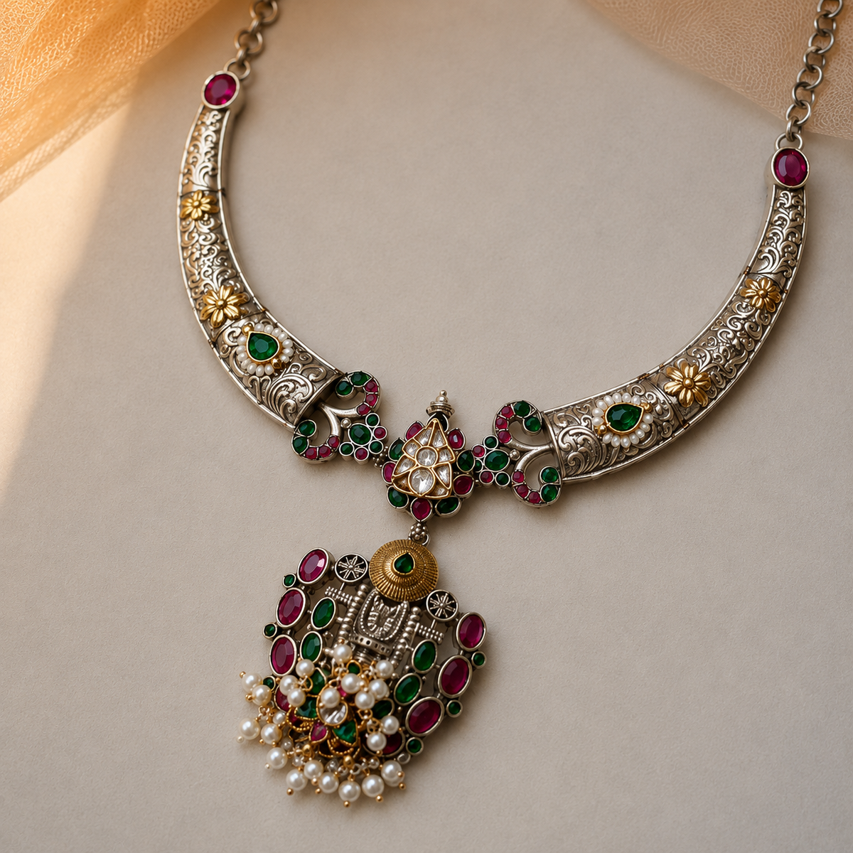 German Silver Necklace Set-02132