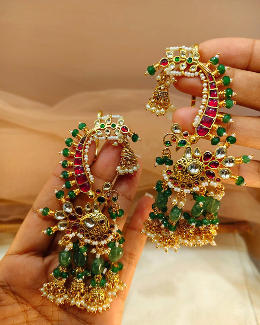 Jadav Kundan Earrings(Ear Cuffs)-G355300