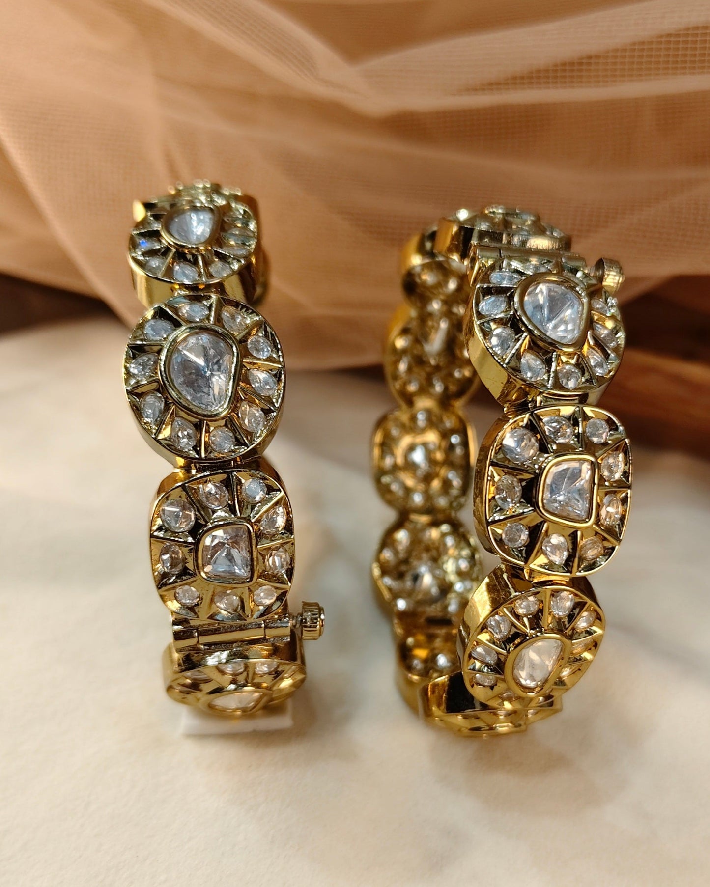 Polki Kundan Bangle Set(Set of 2)-G757100