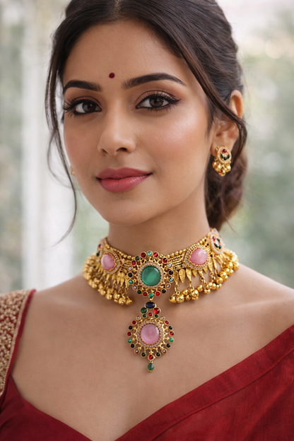 Fusion Heritage Multicolor Kundan Choker Set-G352300