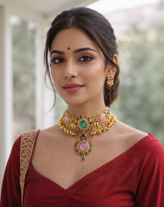 Fusion Heritage Multicolor Kundan Choker Set-G352300