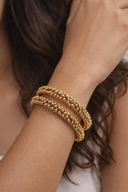 Gold Ball Ghunghru Bunch Bangles-G352800