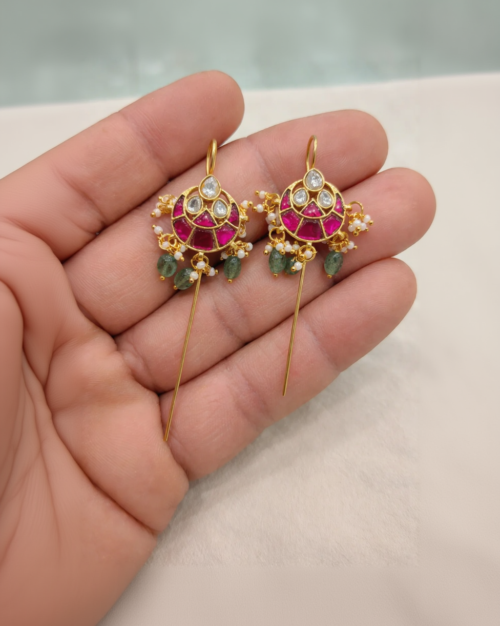 Jadau Kundan Needle Ear Cuffs-G351100