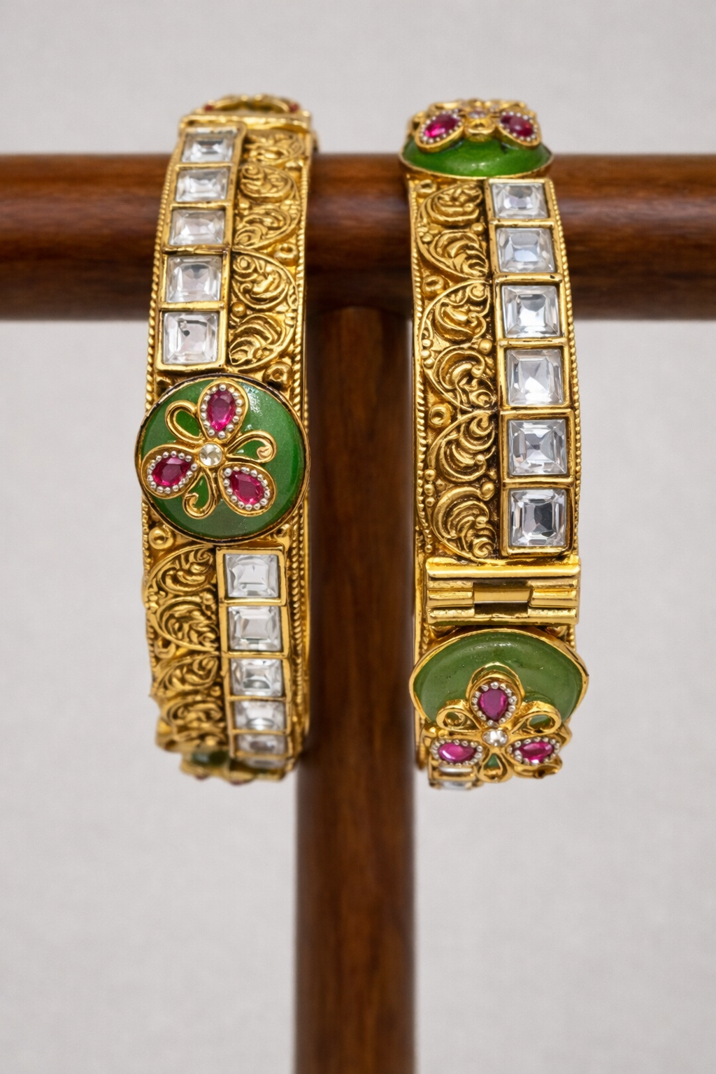 Heritage Mint Green Bangles (Set of 2)