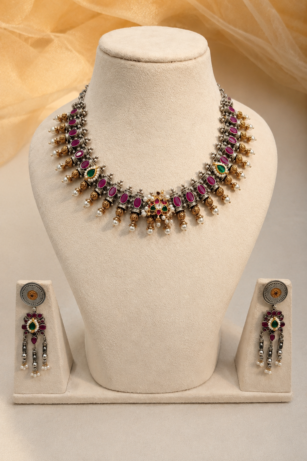 German Silver Necklace Set-02134