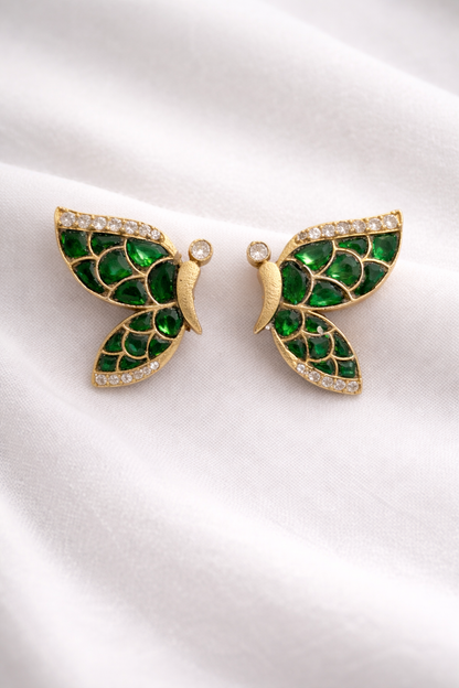 Butterfly Jadau Kundan Studs-G35900