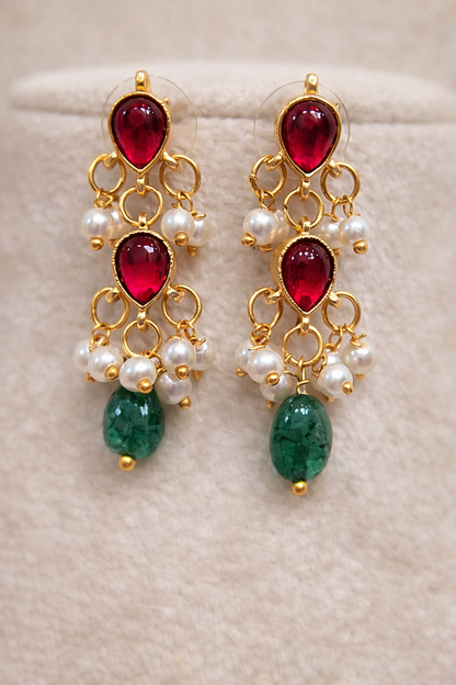 Teardrop Kundan Jadau Invisible Necklace