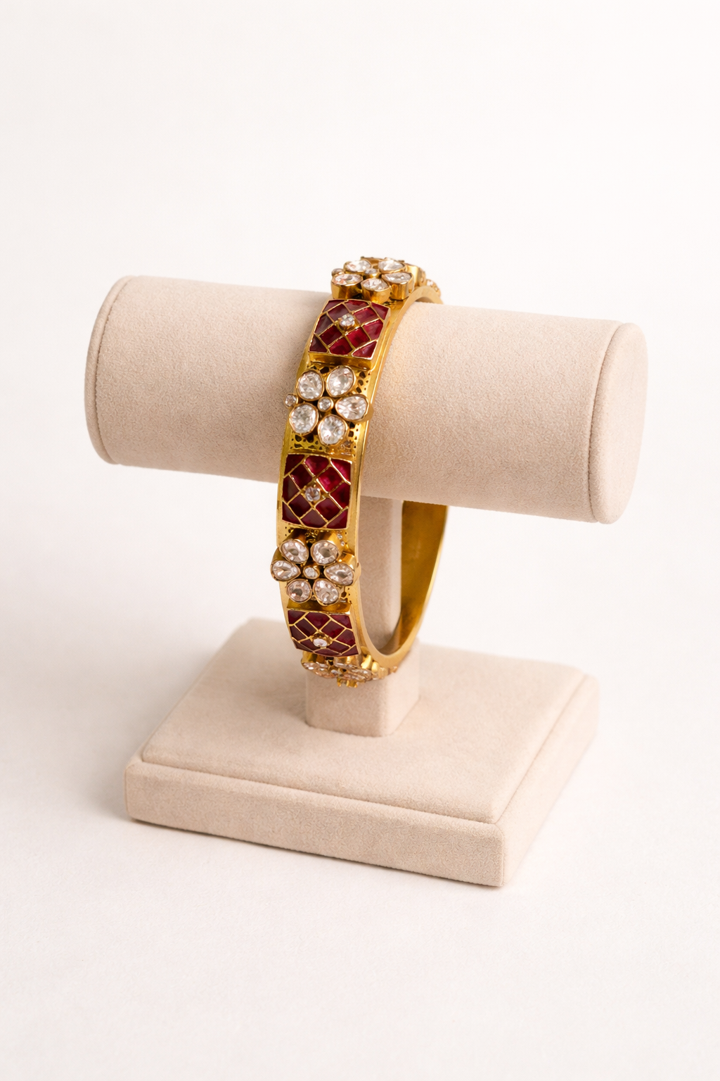Mossonite Ruby Bangles kada Bracelet