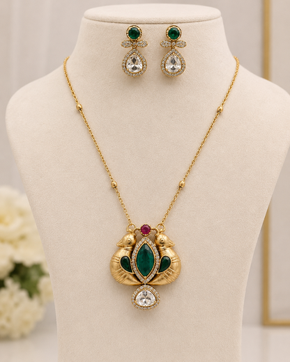 Victorian Polki Pendant Set-G451600