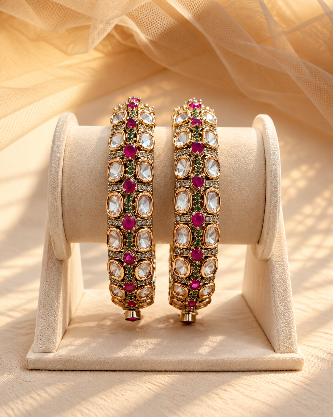 Moissanite Bangles-(Set of 2)-BGL2317