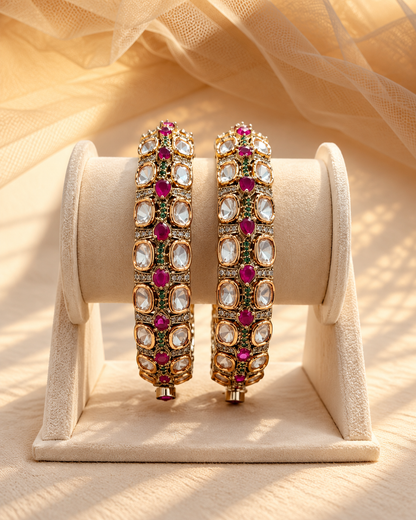 Moissanite Bangles-(Set of 2)-BGL2317