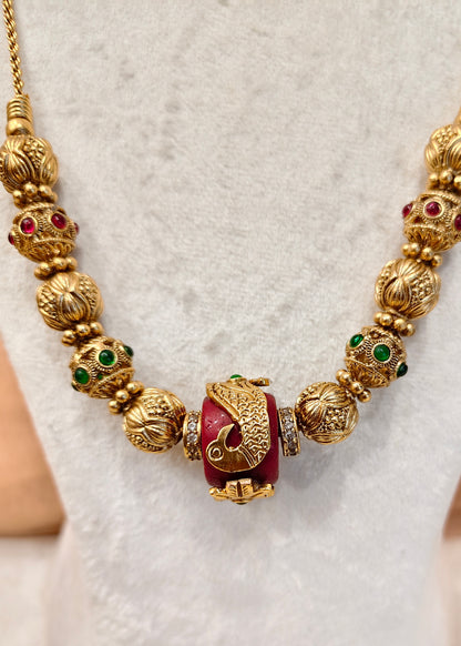 Long Dollar Chain Mala Set-G351300