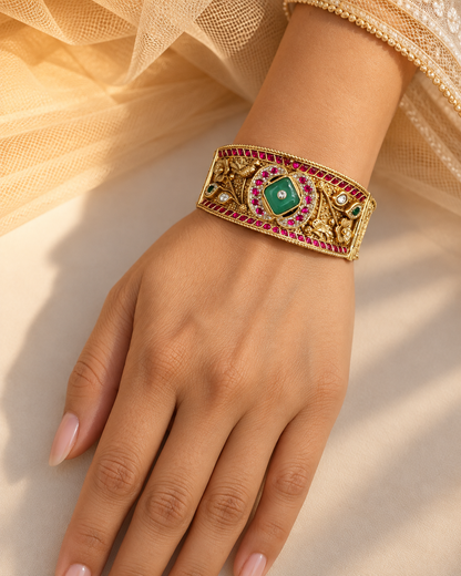 Gold plated Haritage Kada Bangles (Set of 1)
